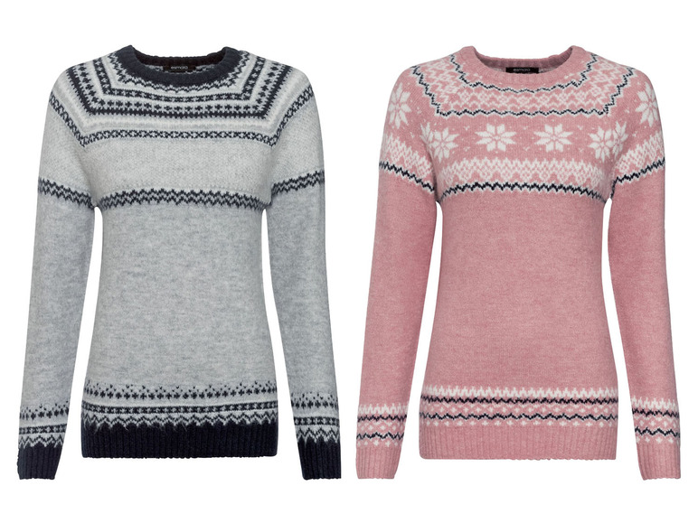 Pełny ekran: ESMARA® Sweter damski w norweski wzór, 1 sztuka - zdjęcie 1