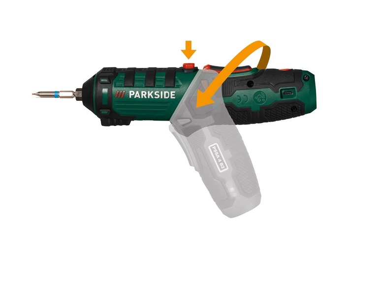 Pełny ekran: PARKSIDE® Wkrętarka akumulatorowa 4 V z latarką PSSA 4 B2 - zdjęcie 4