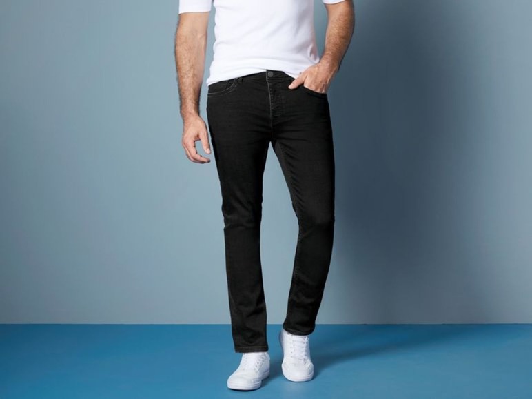 Pełny ekran: LIVERGY® Jeansy męskie w 3 długościach czarne, 1 para - zdjęcie 3