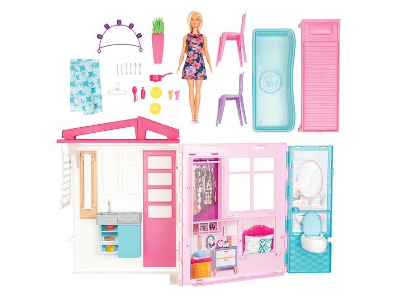 Pełny ekran: Barbie Składany domek wakacyjny z lalką - zdjęcie 2