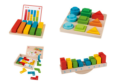 PLAYTIVE® Drewniana układanka edukacyjno-poznawcza Montessori, 1 zestaw