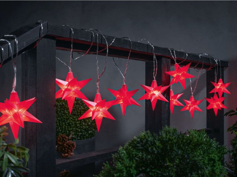 Pełny ekran: MELINERA® Girlanda świetlna LED ze świecącymi gwiazdami 3D, 1 sztuka - zdjęcie 3