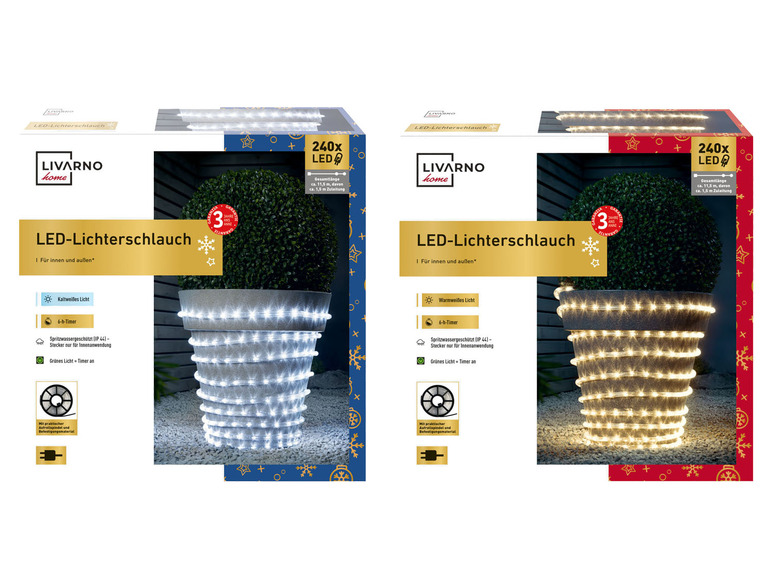 Pełny ekran: Livarno Home Wąż świetlny LED wewnętrzny i zewnętrzny, 10 m, 1 sztuka - zdjęcie 1
