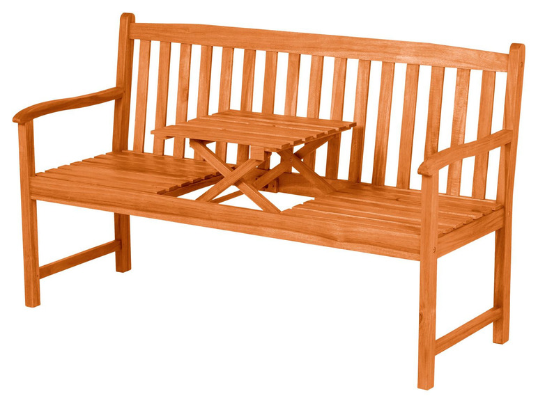 Pełny ekran: FLORABEST® Ławka ogrodowa ze składanym stolikiem z drewna akacjowego - zdjęcie 5