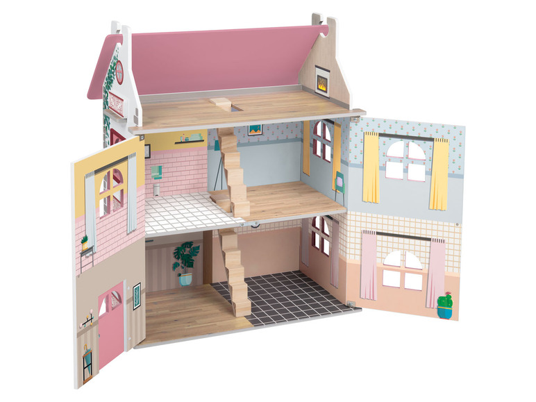 Pełny ekran: PLAYTIVE® Drewniany domek dla lalek, 1 sztuka - zdjęcie 16