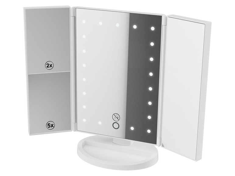 Pełny ekran: Livarno Home Lusterko kosmetyczne LED MKSLK 6 A2 składane, 1 sztuka - zdjęcie 3