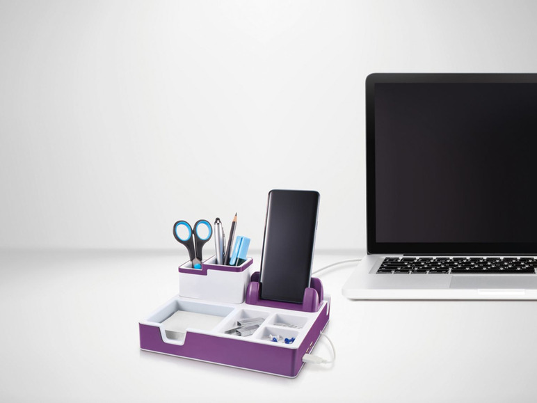 Pełny ekran: SILVERCREST® Organizer na biurko z portem USB 2.0, 1 sztuka - zdjęcie 3