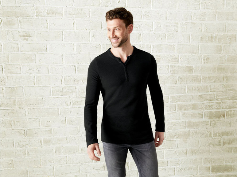 Pełny ekran: LIVERGY® Bluzka męska z długimi rękawami z bawełną - zdjęcie 4