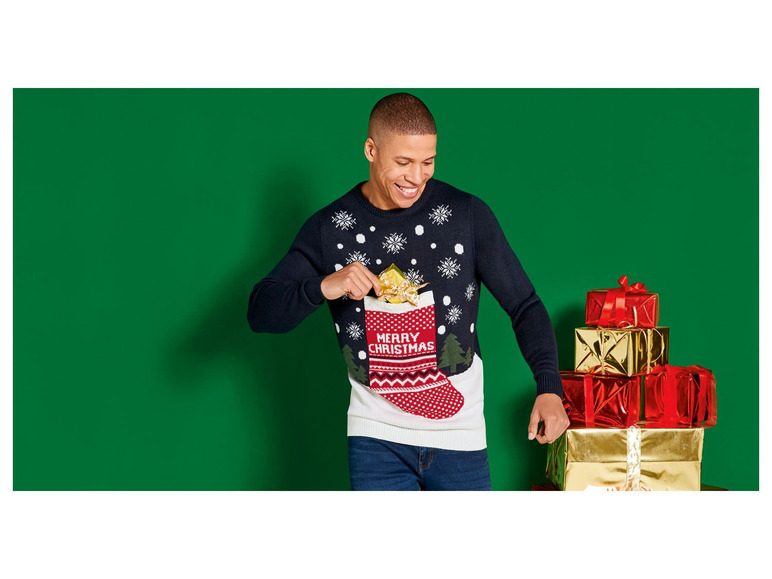 Pełny ekran: LIVERGY® Sweter męski z motywem świątecznym, 1 sztuka - zdjęcie 7