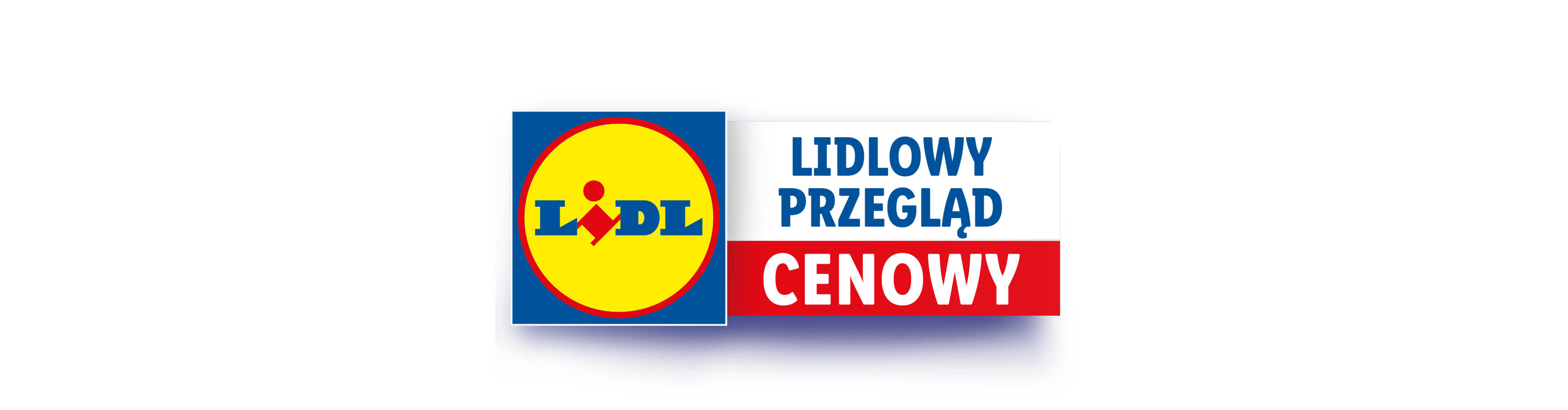 Logo Lidl z napisem „LIDLOWY PRZEGLĄD CENOWY”.