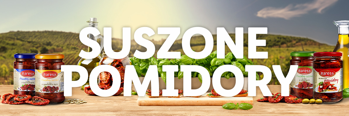 Suszone pomidory Baresa i oliwa z oliwek.