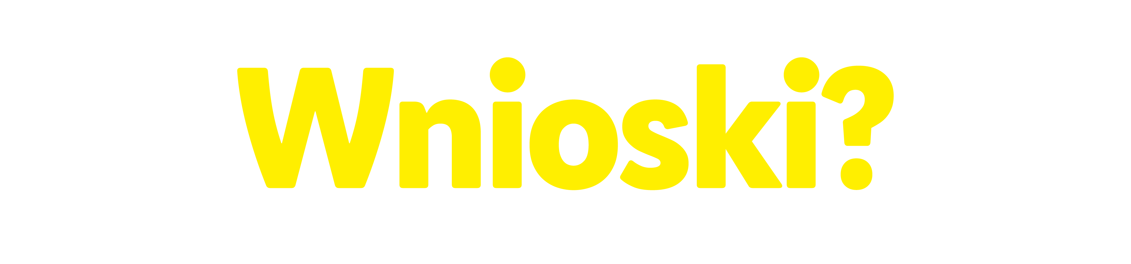 Żółty napis „Wnioski?” na czarnym tle.