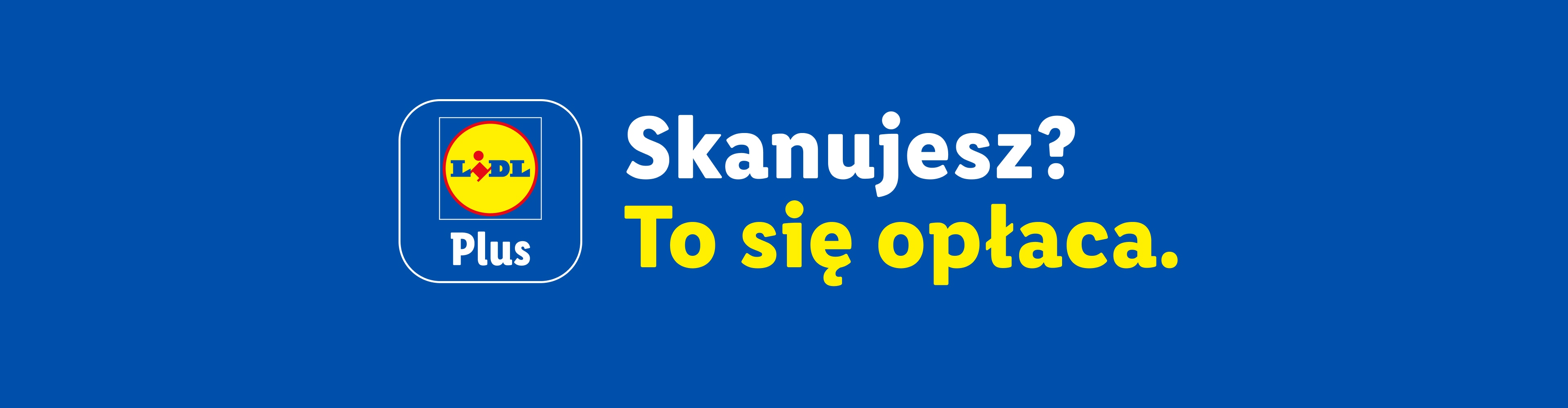 Logo programu lojalnościowego na niebieskim tle z napisem: Skanujesz? To się opłaca.