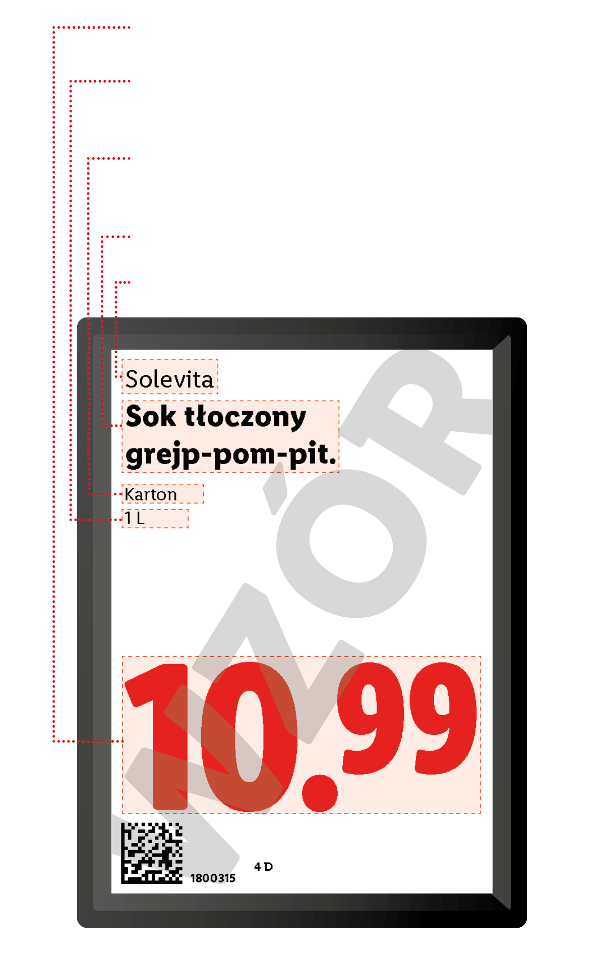 Cena soku tłoczonego grejpfrutowo-pomarańczowego w kartonie 1L: 10,99.