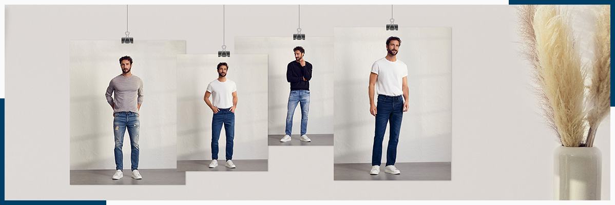Jeansy i t-shirty dla mężczyzn.