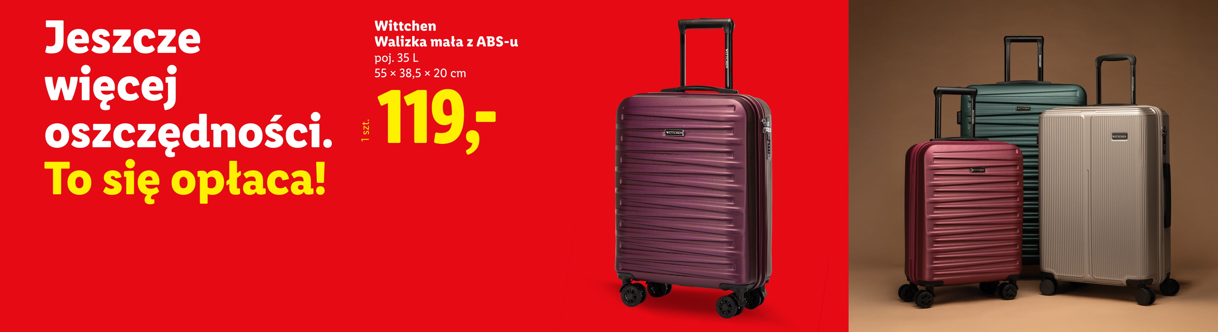 Walizka mała z ABS Wittchen za 119 zł/szt.