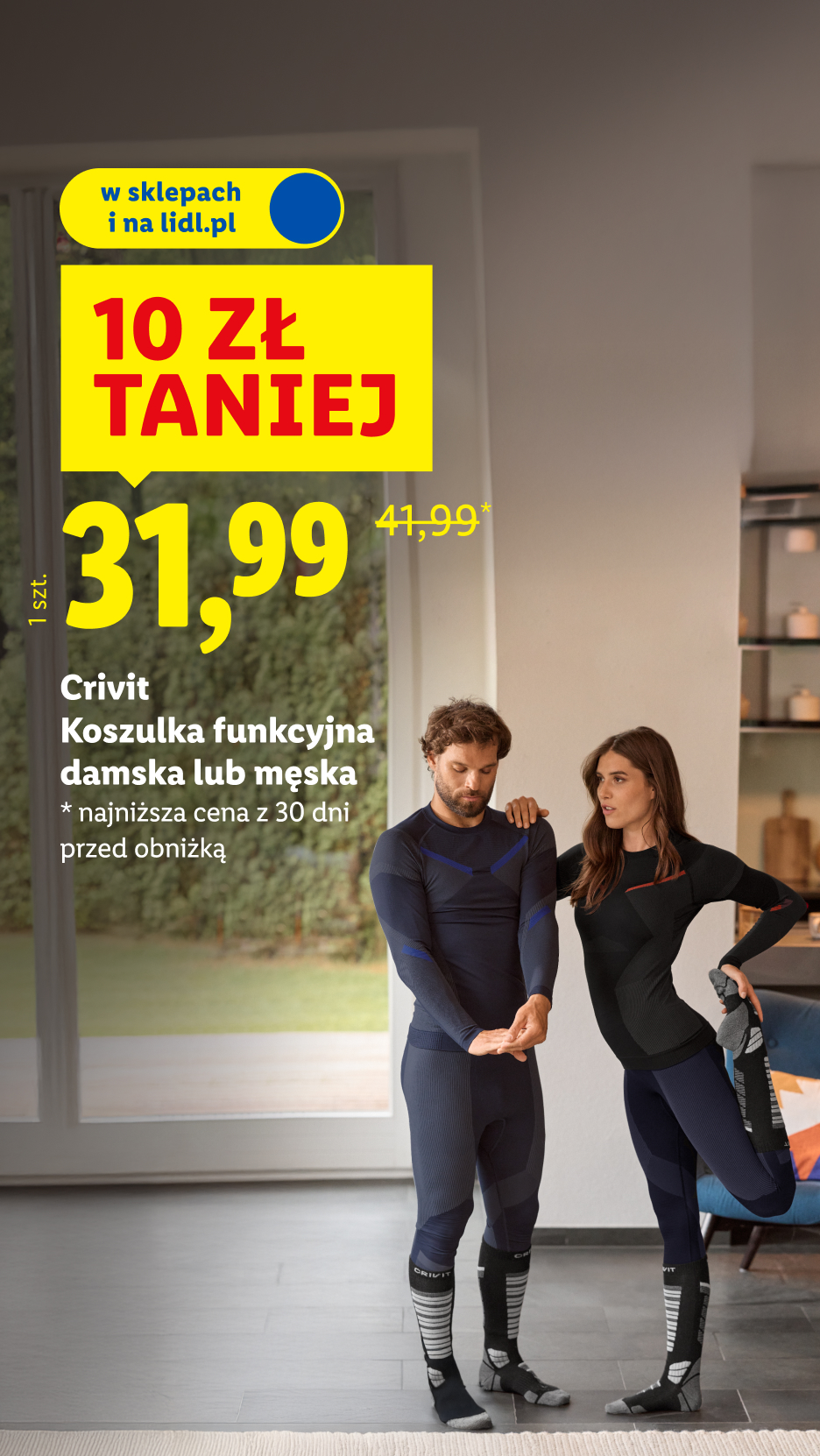 Crivit: Funkcyjne koszulki damskie i męskie za 31,99 zł (taniej o 10 zł). Najniższa cena z 30 dni przed obniżką: 41,99.