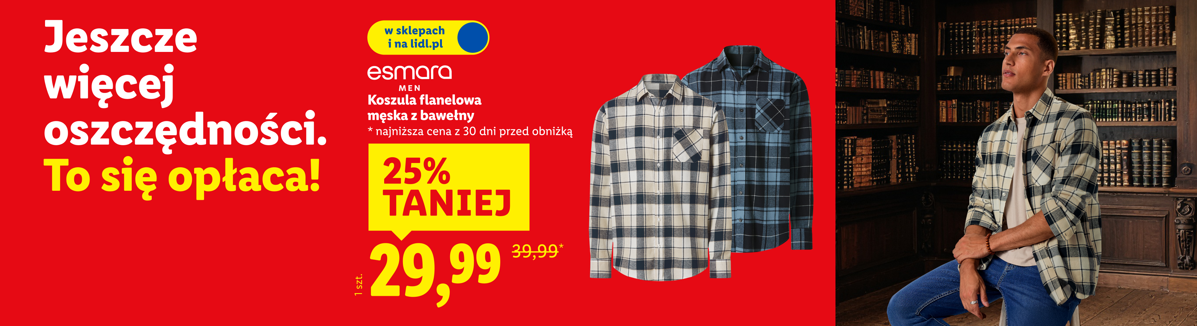 Koszula flanelowa męska z bawełny Esmara Men 25% taniej, 29,99. Najniższa cena z 30 dni przed obniżką: 39,99. 