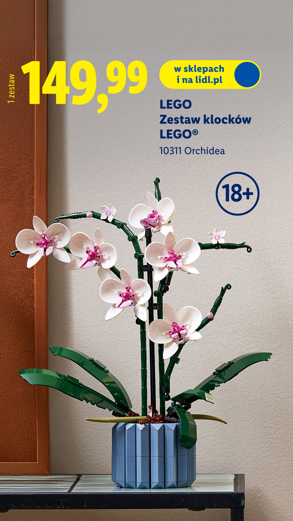 Zestaw klocków Lego "Orchidea" za 149,99 zł, w sklepach i na lidl.pl
