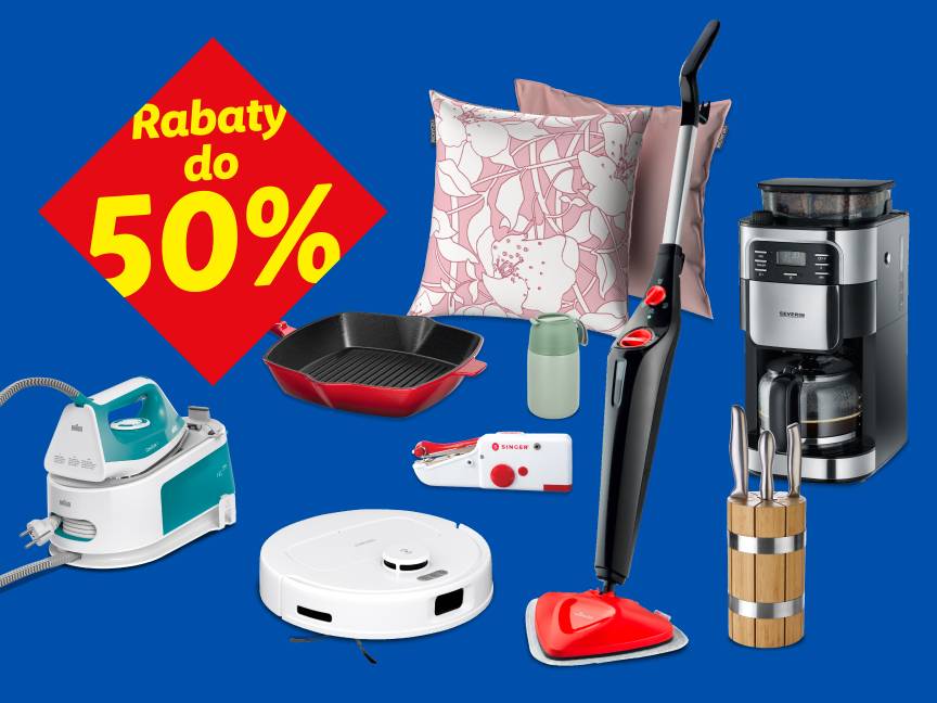 Rabaty do 50% na wybrane produkty z kategorii kuchnia, dom i wyposażenie