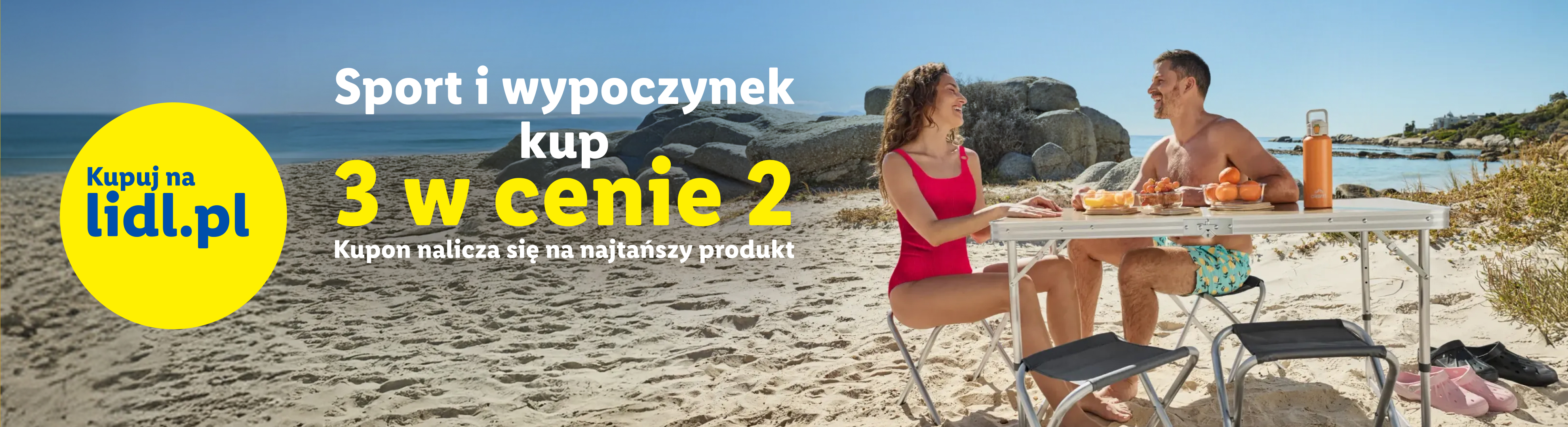 Sport i wypoczynek kup 3 w cenie 2 kupon nalicza się na najtańszy produkt