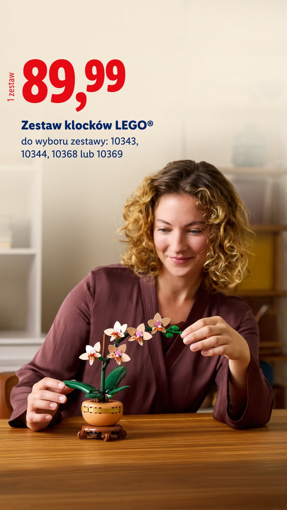 Zestaw klocków LEGO, 89,99 zł / 1 zestaw. Do wyboru zestawy: 10343, 10344, 10368 lub 10369.