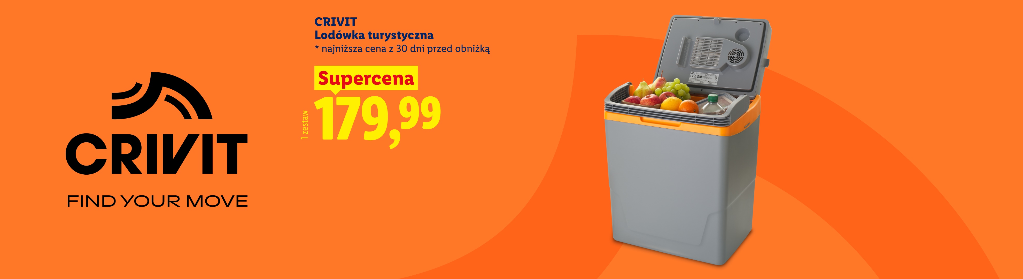 CRIVIT Lodówka turystyczna, 230 V, 29 L w supercenie 179,99.