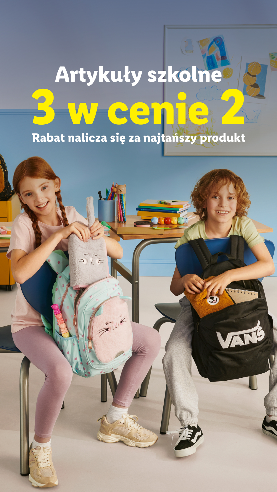 Artykuły szkolne 3 w cenie 2 Rabat nalicza się na najtańsze produkty