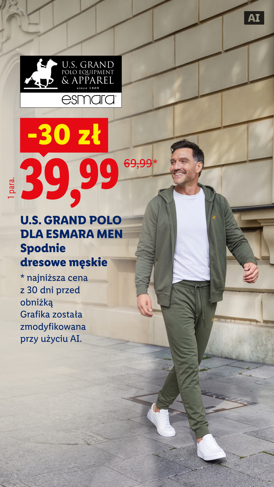 U.S. GRAND POLO DLA ESMARA MEN Spodnie dresowe męskie 39,99, -30zł, najniższa cena z 30 dni przed obniżką: 69,99