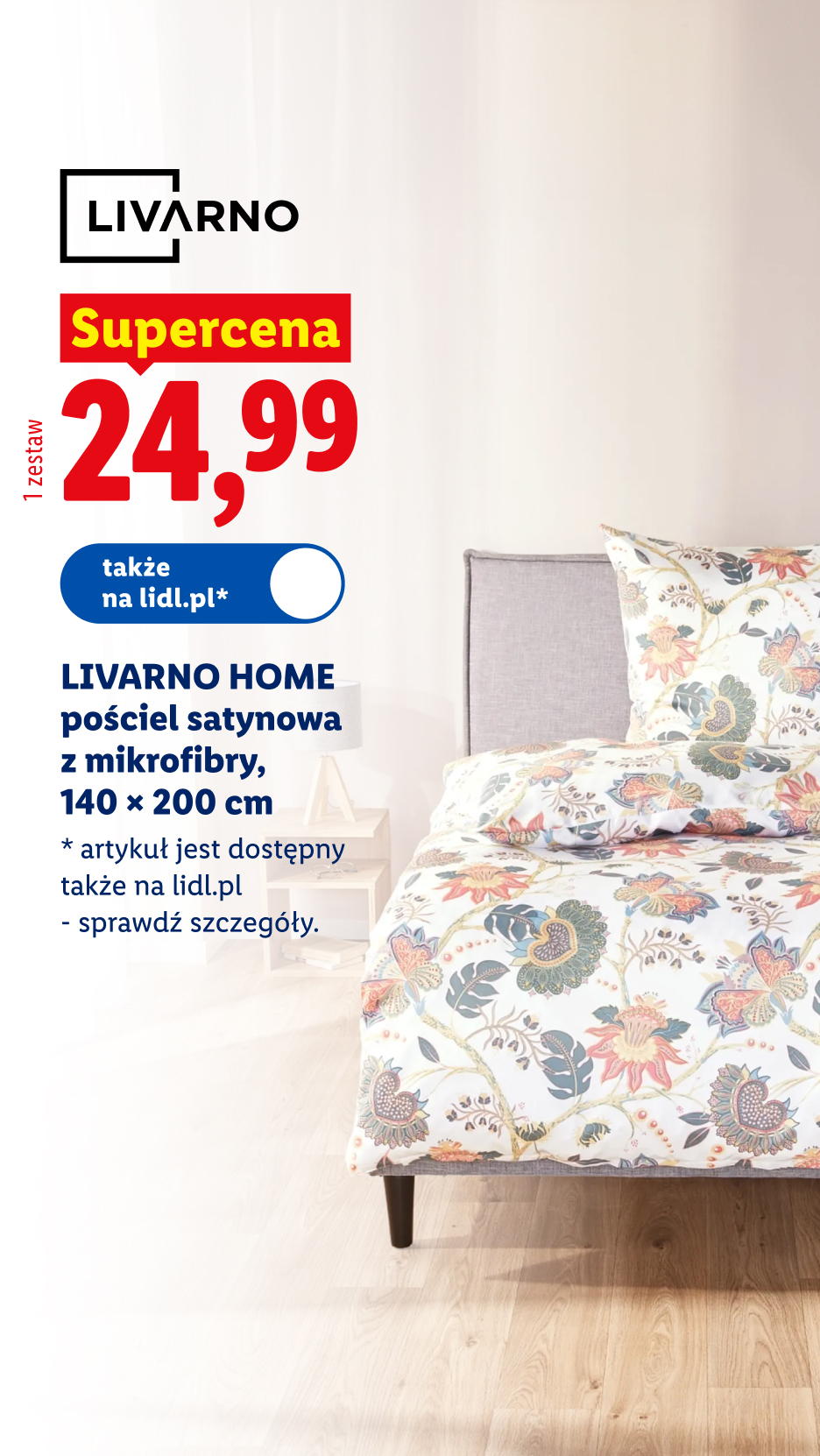 Livarno Home pościel z motywem kwiatowym.