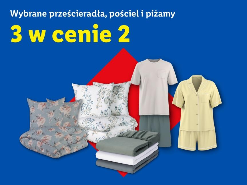 Wybrane prześcieradła posciele i piżamy 3 w cenie 2  Kupuj na lidl.pl