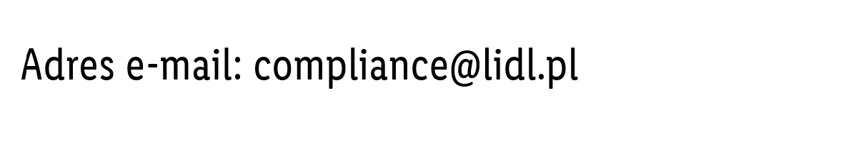 Adres e-mail: compliance@lidl.pl