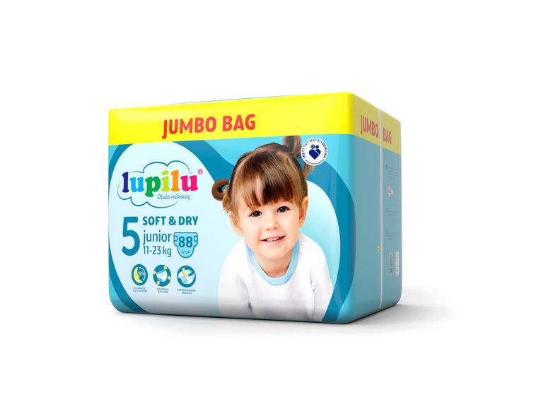 lupilu® Pieluchy SOFT&DRY 5 Junior (11-23 kg)